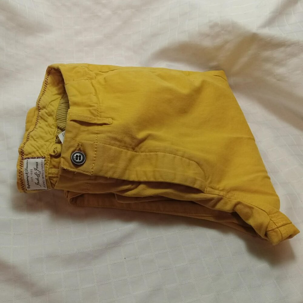 Jack & Jones yellow stretch jeans-like pants Regular Fit/Cosy size 31-34